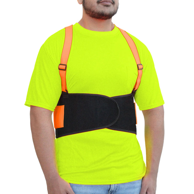 Elite Wear Hi-Vis Adjustable Suspender Back Support Belt